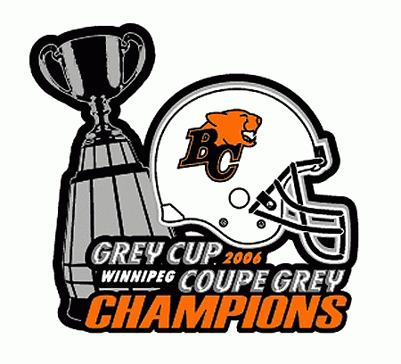 BC Lions 2006 Champion Logo iron on paper